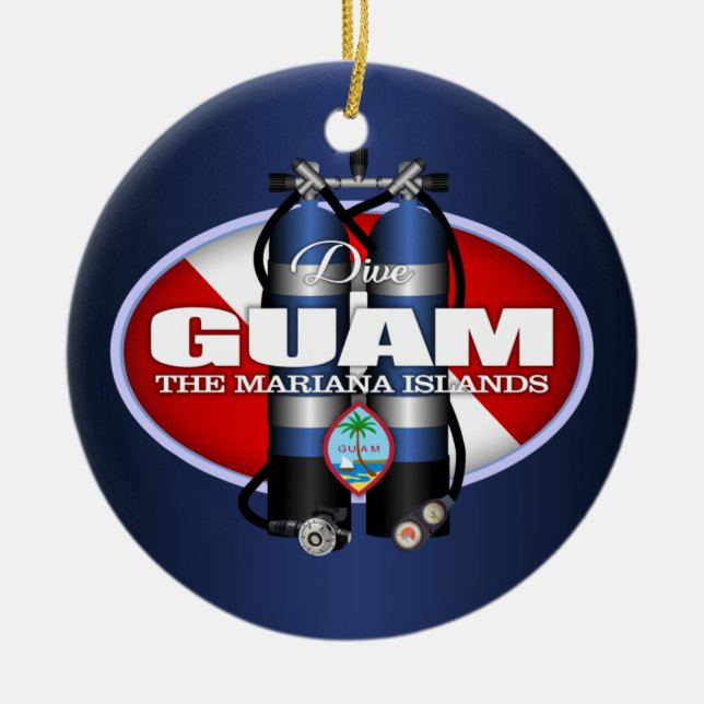 Guam (ST) Ceramic Tree Decoration (Front)