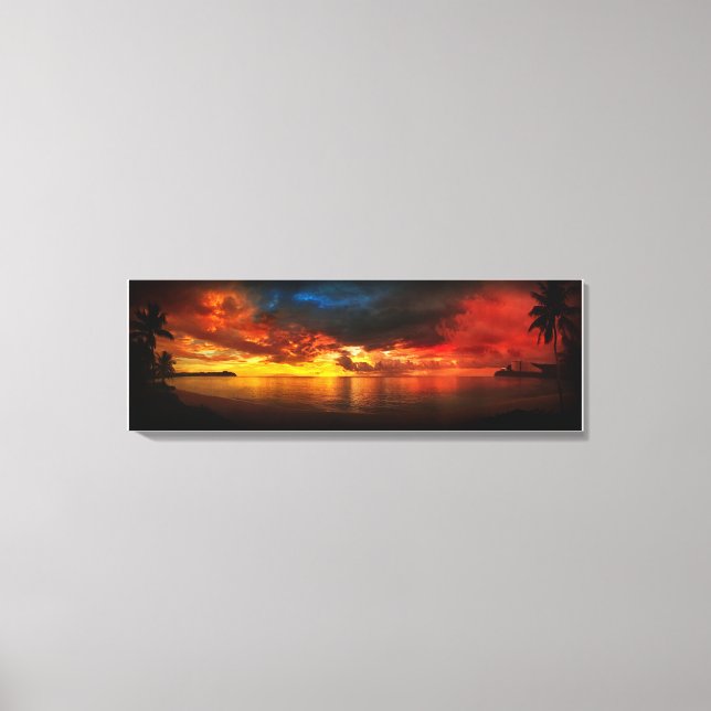 GUAM Tumon Bay sunset Canvas Print (Front)