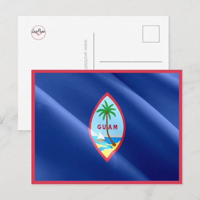 Guam - Waving Flag - Postcard (Front/Back)