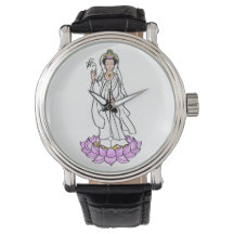 Guan Yin Bodhisattva on a Lotus Flower Watch