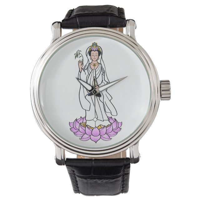 Guan Yin Bodhisattva on a Lotus Flower Watch (Front)