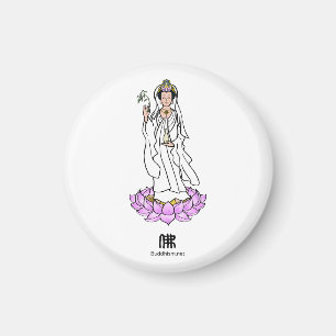 Guan Yin Bodhisattva on Lotus Magnet