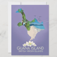 Guana Island British Virgin Islands travel poster