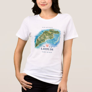Guanaja Honduras Map  Tri-Blend Shirt