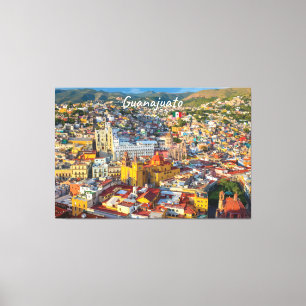 Guanajuato, Mexico - Colourful Cityscape Canvas Print