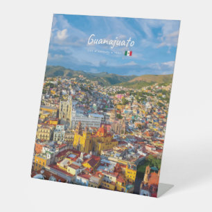 Guanajuato, Mexico - Colourful Cityscape Pedestal Sign