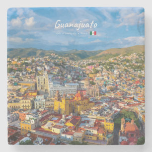 Guanajuato, Mexico - Colourful Cityscape Stone Coaster