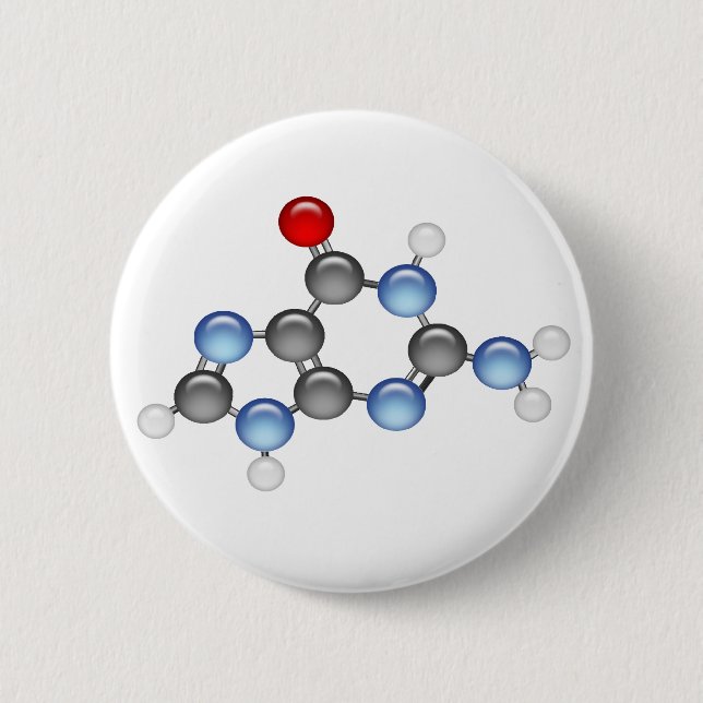 Guanine 6 Cm Round Badge (Front)