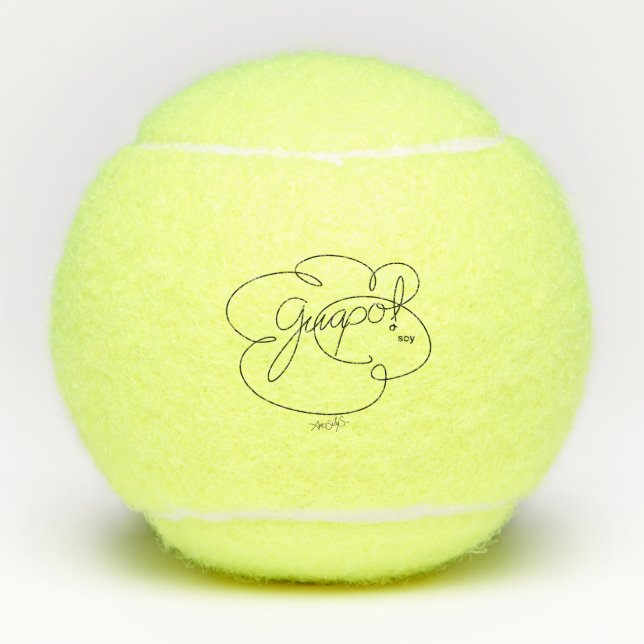 GUAPO soy - Bold CloudS Tennis Ball (Front)