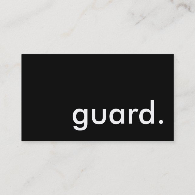 guard. business card (Front)
