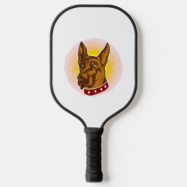 Guard Dog Belgian Malinois Shepherd Pickleball Paddle (Front)