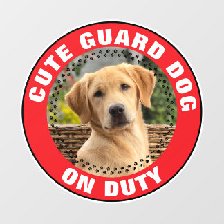 Guard Dog On Duty Alert Custom Pet Photo Cute