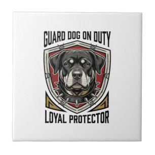 Guard Dog Shirt Vintage Engraved Protector Art_1 Tile