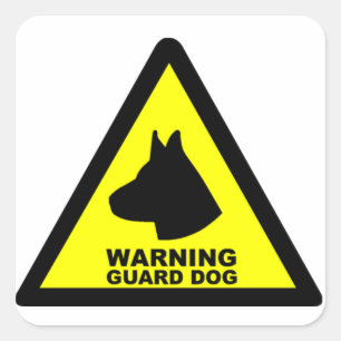 Guard Dog Symbol Square Sticker