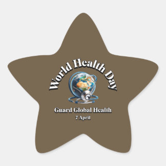 Guard Global Health. World Health Day. Star Sticker