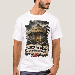 Guard the Mind as a Well-Thatched House Dhammapada T-Shirt