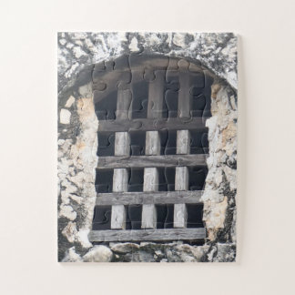 Guarded Light Through Wooden Bars Jigsaw Puzzle