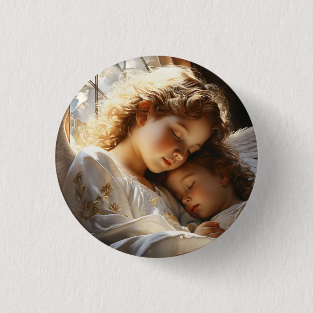 Guardian Angel 3 Cm Round Badge (Front)