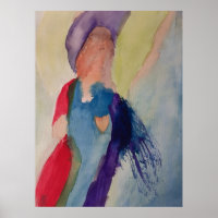 Guardian Angel Abstract Art Poster