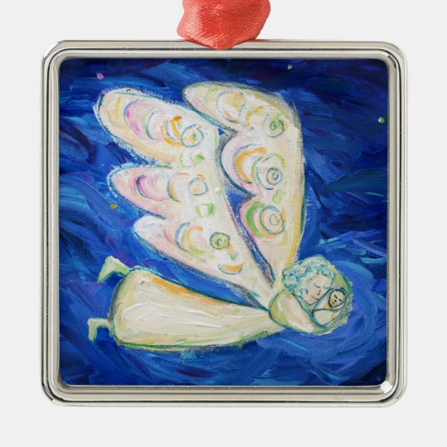 Guardian Angel and Baby Holiday Gift Ornaments (Front)