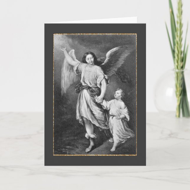 Guardian Angel And Child Card (Front)