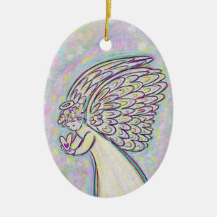 Guardian Angel Art Custom Holiday Gift Ornaments