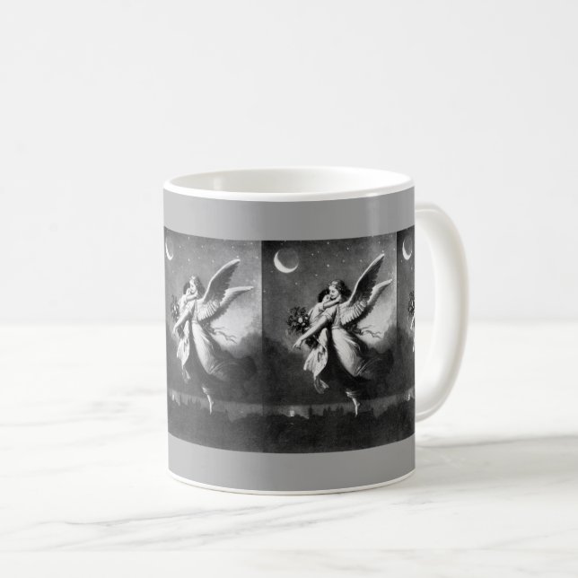 Guardian Angel At Night  Coffee Mug (Front Right)
