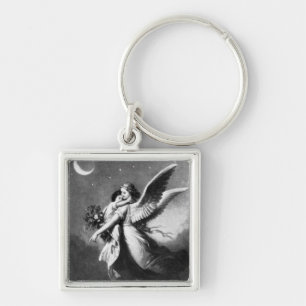 Guardian Angel At Night Key Ring