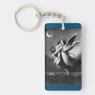 Guardian Angel At Night Key Ring