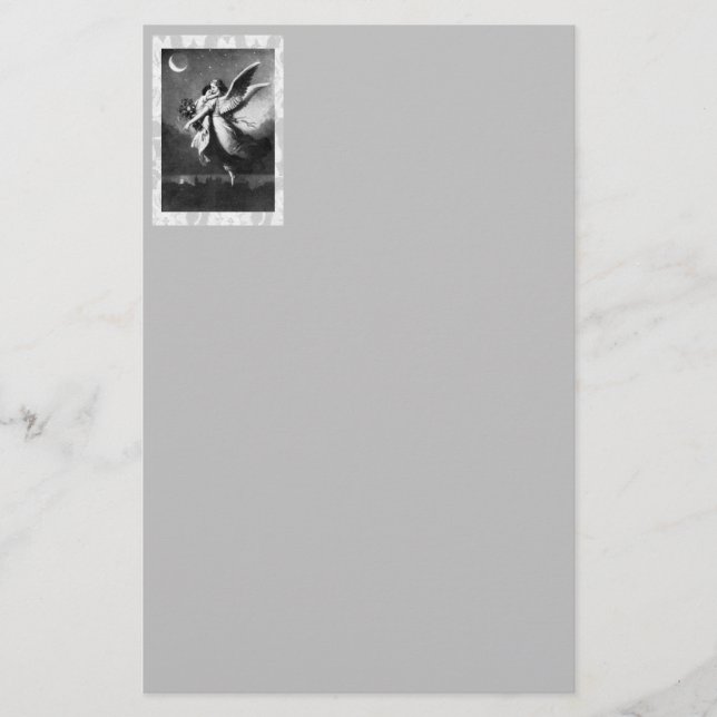 Guardian Angel At Night Stationery (Front)