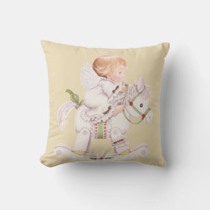 Guardian Angel Baby Rocking Horse Pillow Any Colou