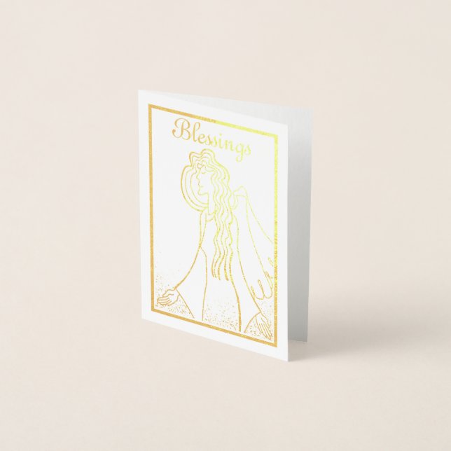 Guardian angel blessings foil card (Front)