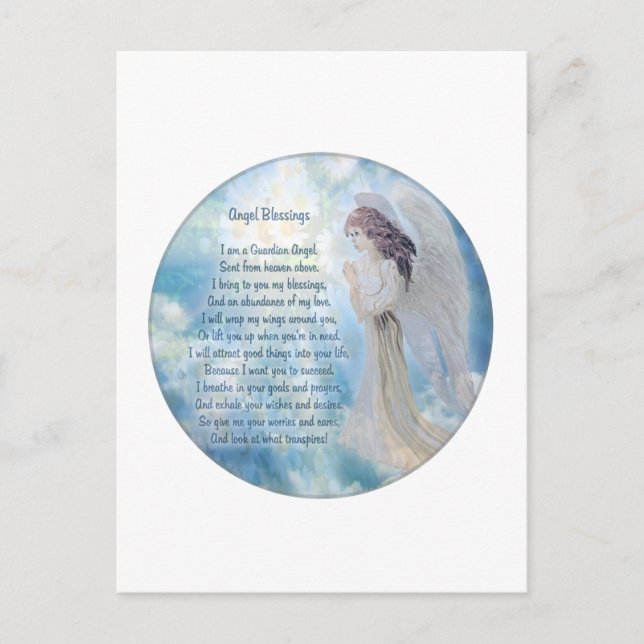 Guardian Angel Blessings Postcard (Front)
