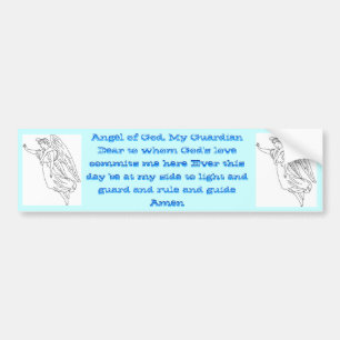 Guardian Angel bumpersticker Bumper Sticker