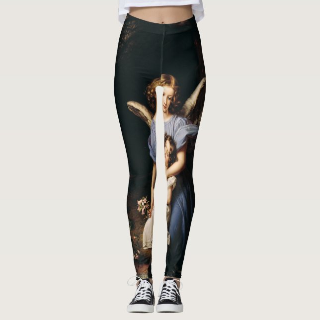 Guardian angel by Joseph Karl Stieler Leggings (Front)