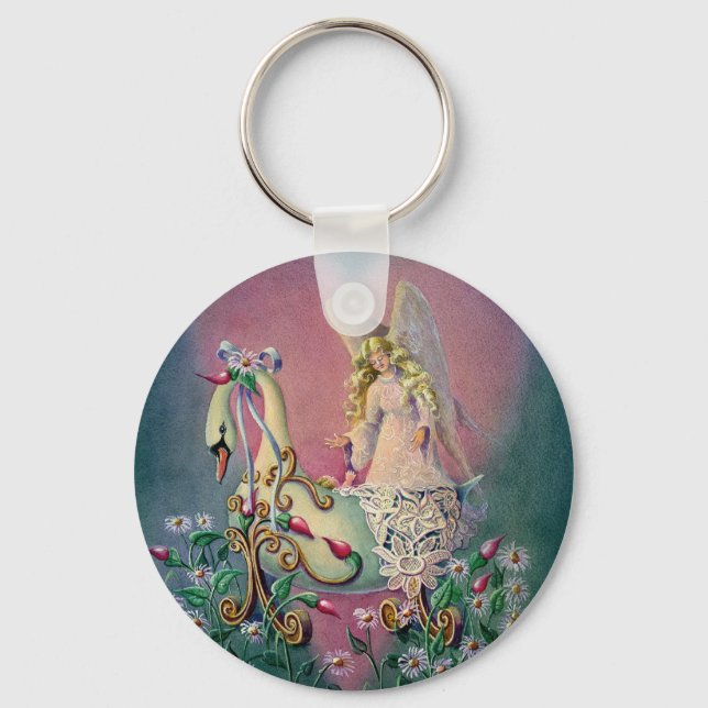 GUARDIAN ANGEL by SHARON SHARPE Key Ring (Front)