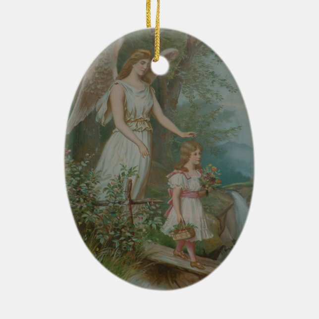 Guardian Angel Ceramic Tree Decoration (Back)