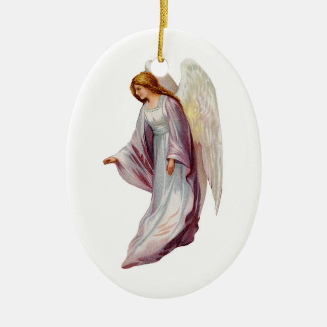 Guardian Angel Ceramic Tree Decoration (Front)