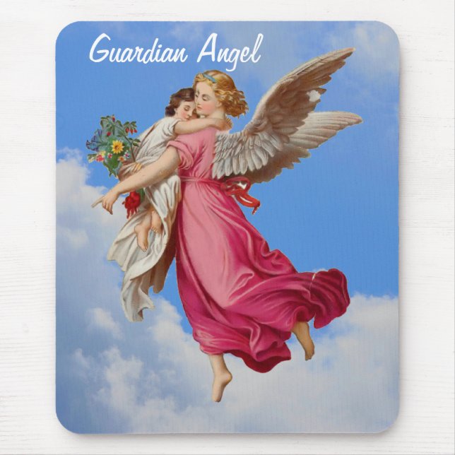 Guardian Angel Child Inspirational  Mouse Pad (Front)