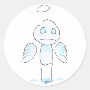 guardian angel classic round sticker