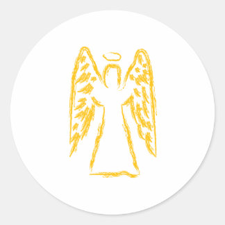 Guardian Angel Classic Round Sticker