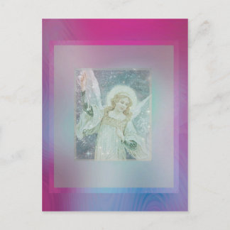 Guardian Angel Collage by Amelia Carrie Postcard