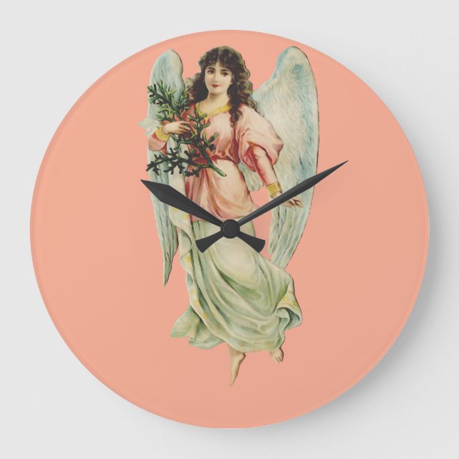 Guardian Angel Divine Watchfulness & Grace Art Large Clock (Front)
