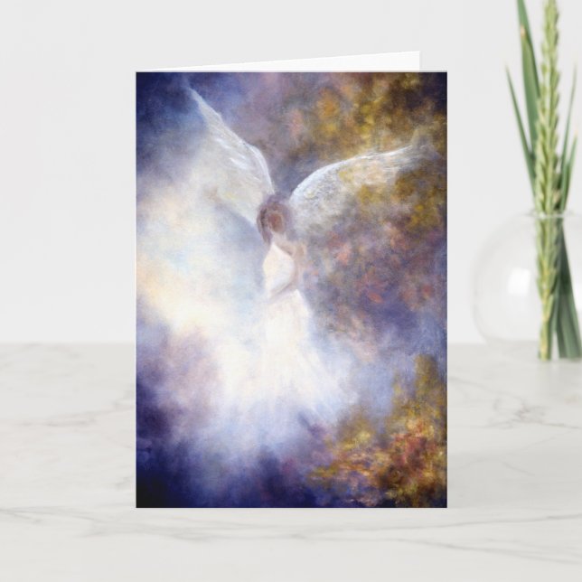 "Guardian Angel" Fine Art Greeting Card (Front)