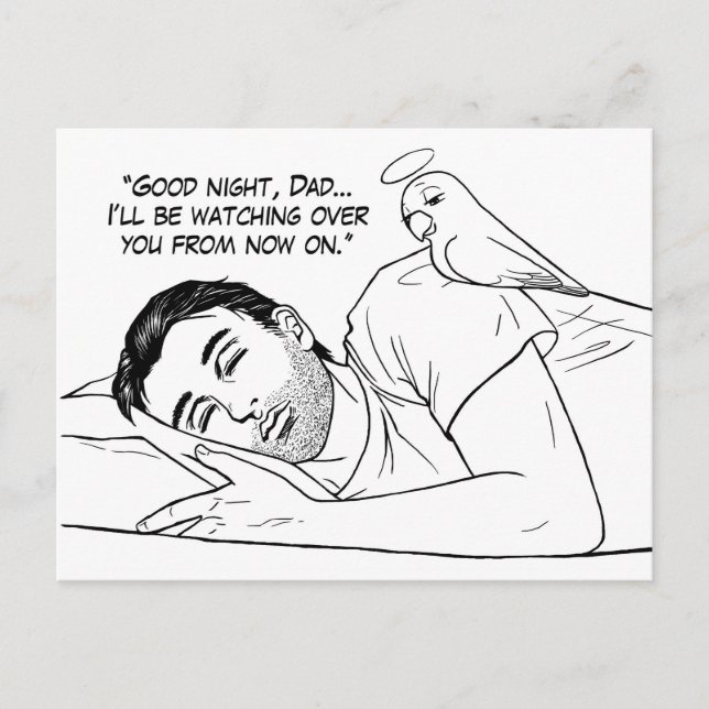 Guardian angel for Dad Postcard (Front)