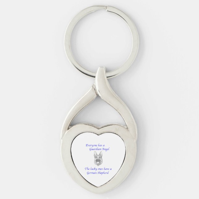 GUARDIAN ANGEL GERMAN SHEPHERD KEY RING (Front)