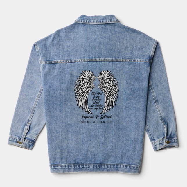 Guardian Angel Gone but not Forgotten  Denim Jacket (Back)