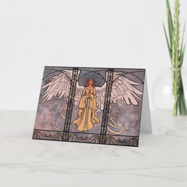 Guardian Angel Greeting Card (Front)
