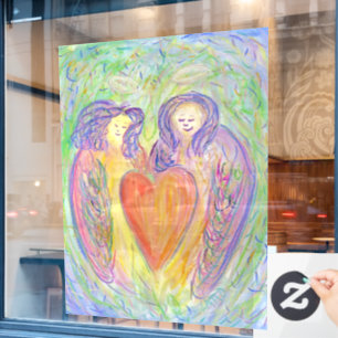 Guardian Angel Heart Art Decoration Window Clings
