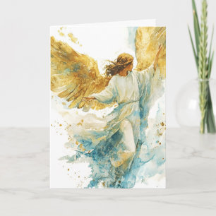 Guardian Angel Heavenly Fine Art Painting Card